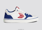 Heren Cariuma blauw & gebroken wit/rood 6F0Z24123