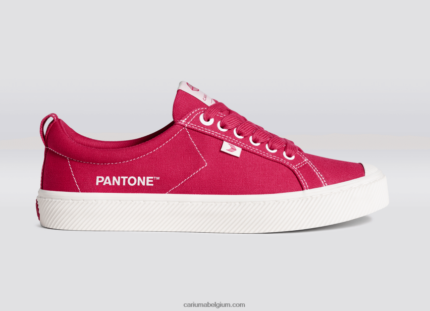Heren Cariuma pantone viva magenta/gebroken wit canvas 6F0Z2438