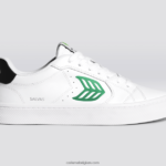 Heren Cariuma wit lwg leer/groen 6F0Z24101